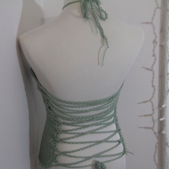 Sirena Knit Corset Halter Top - Picture 2 of 2